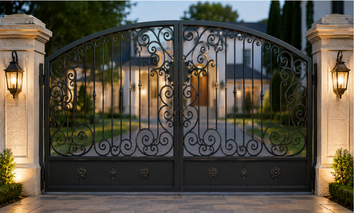 Black Stainless Steel,Mild Steel Main Grill Gate (2)